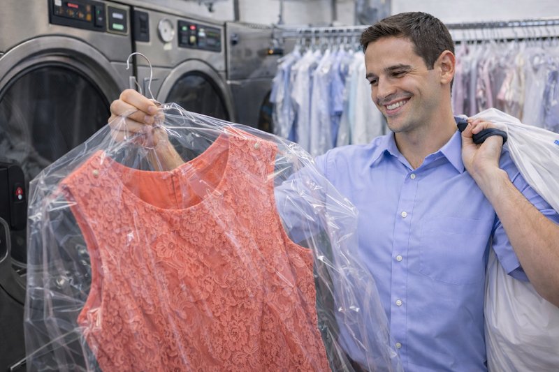 Race day dry cleaning in Sydney: WashMate returning a bagged race day dress before a Randwick carnival meeting