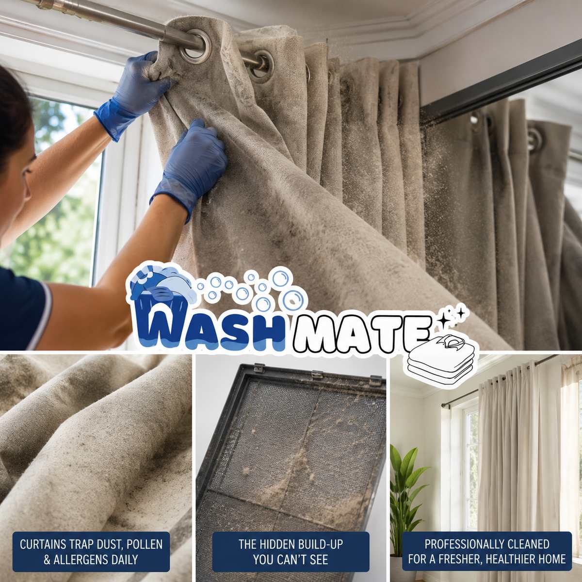 Curtain cleaning Sydney for hay fever — curtains trap dust, pollen and allergens daily