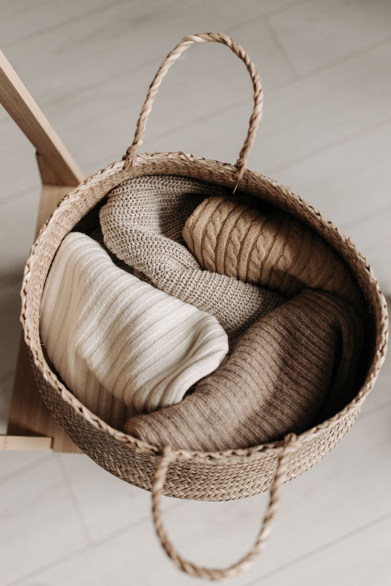 Wardrobe refresh Sydney — knitwear sorted for cleaning before storage