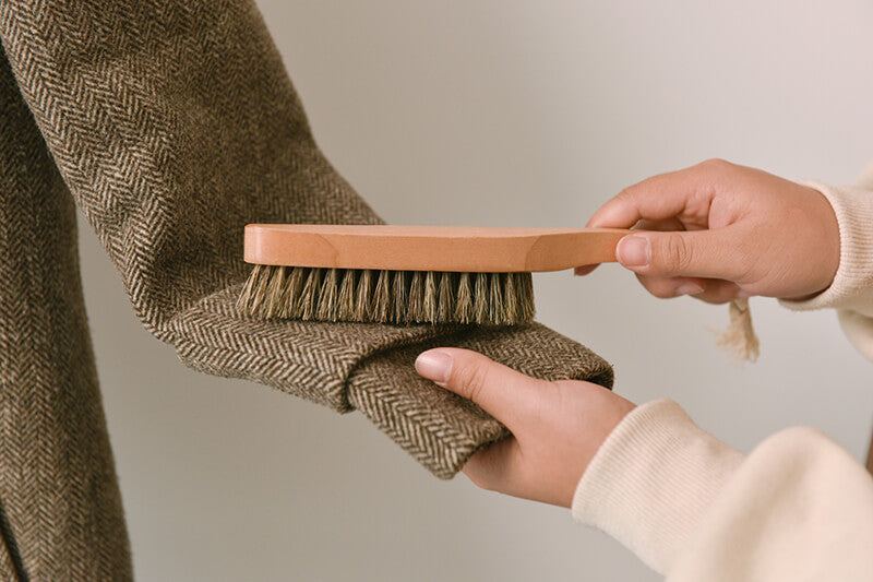 Wool jumper care Sydney — brushing knitwear to lift pilling and surface fibres